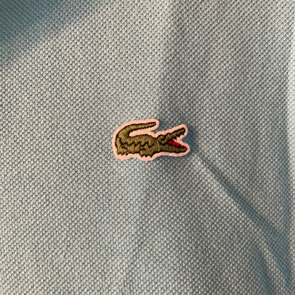 Mens Lacoste polo size 6 light teal blue - Picture 3 of 6